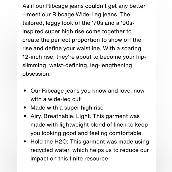 NWT Levi’s Ribcage Wide Leg Linen+ Denim Jeans - Picture 6 of 7